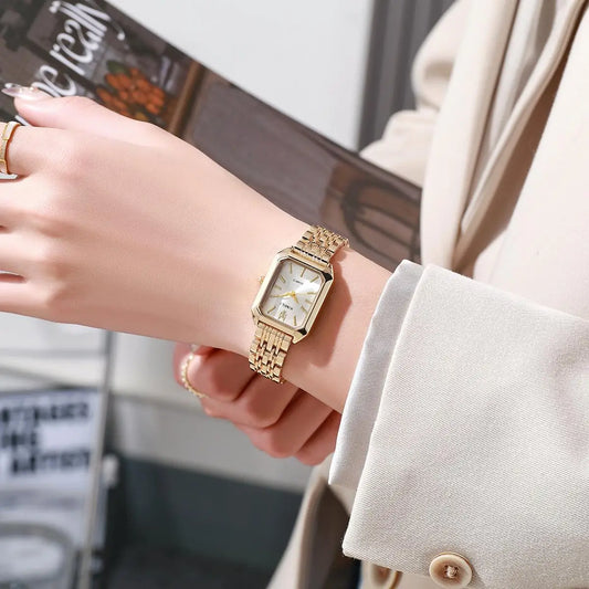 ⌚ Montre Bracelet Cinq Perles – Élégance Classique et Féminine