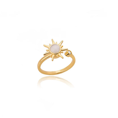 Bague Cœur Dorée en Acier Inoxydable – Bijou Élégant et Intemporel pour Femme.