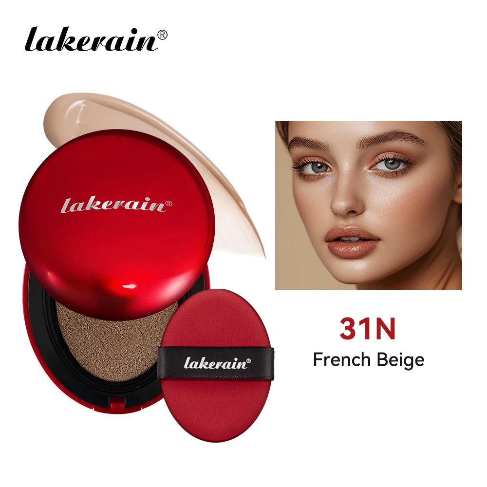 LAKERAIN – Fond de Teint Cushion Coquille Rouge 12 Teintes 💎
