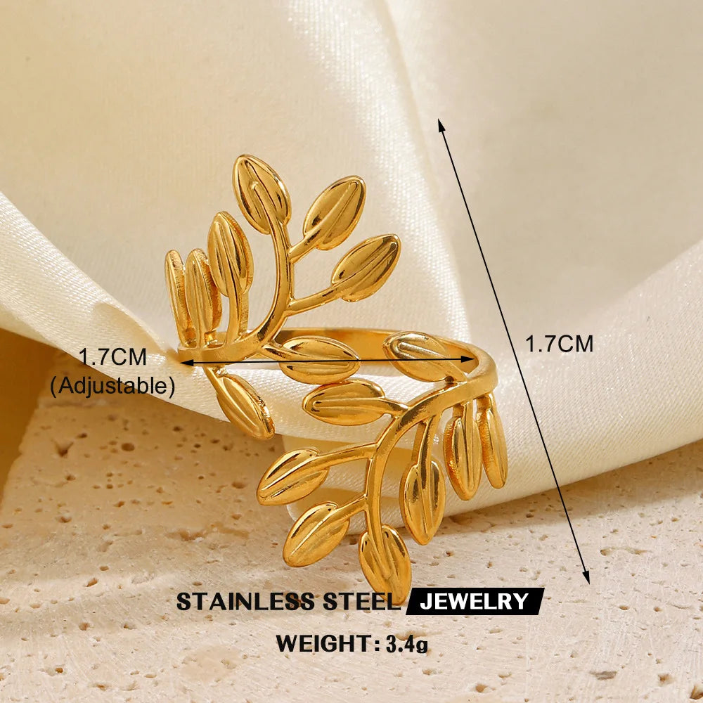 Bague cœur dorée en acier inoxydable