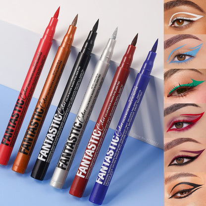 Stylo eye-liner liquide noir imperméable ultra-fin, rédigées dans un ton haut de gamme, élégant et persuasif, adaptées à une marque beauté raffinée.